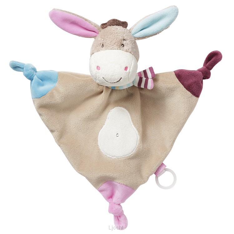 Ezel knuffeldoek met speenhouder