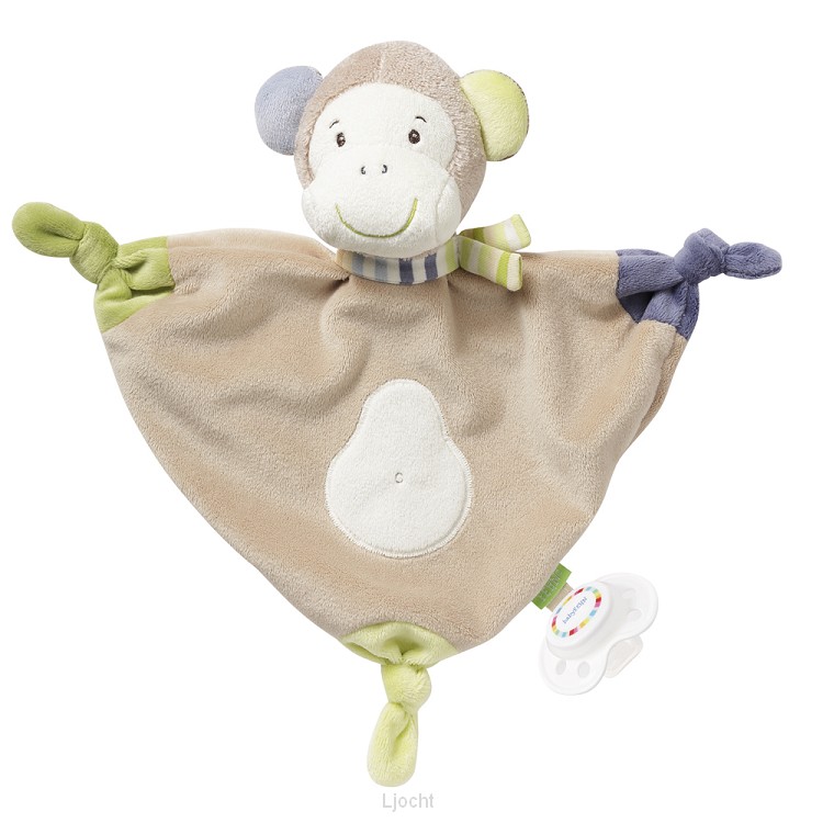 Aap knuffeldoek met speenhouder