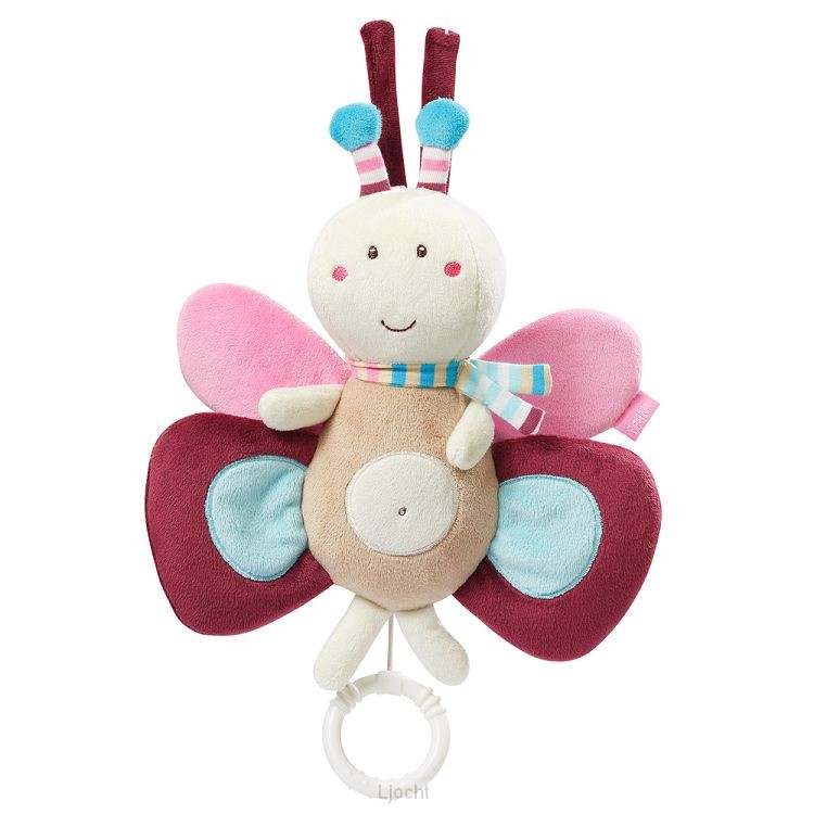 Vlinder muziekdoosje groot, met uitneemb