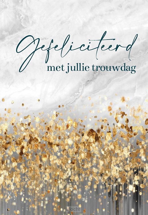 Wenskaart gefeliciteerd met jullie trouw