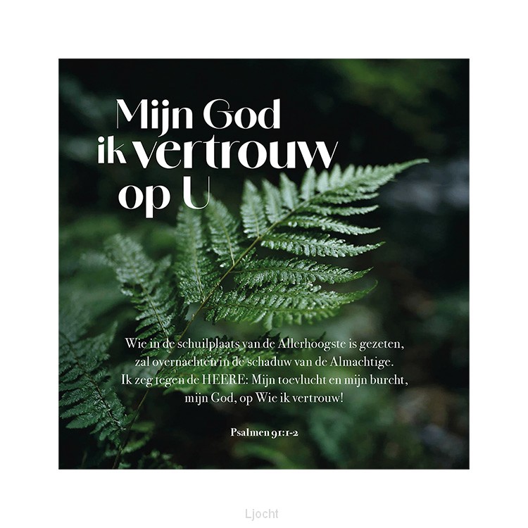 Kaart Mijn God op U vertrouw ik