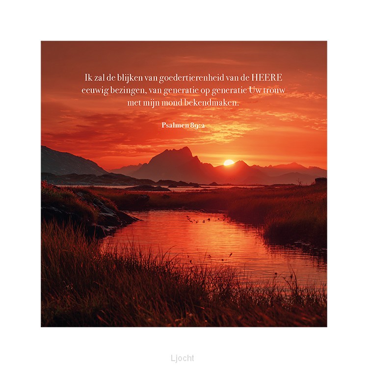 Kaart Zonsondergang Psalm 89:2