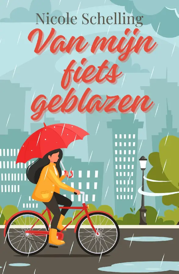 Van mijn fiets geblazen