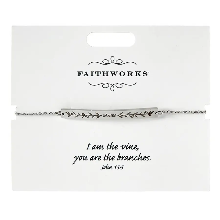 Bracelet Jesus is the vine silver