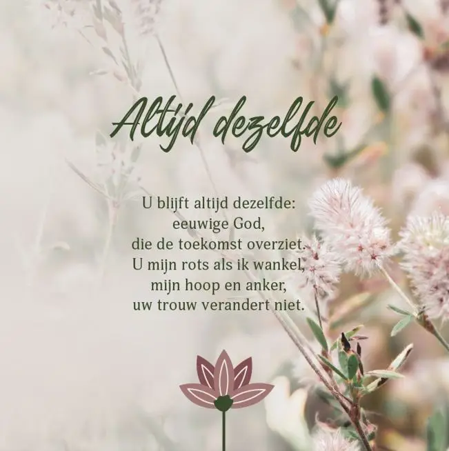 Enkele Kaart U blijft altijd dezelfde