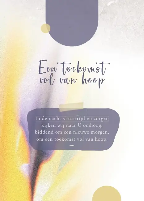 Poster A4 Een toekomst vol van hoop