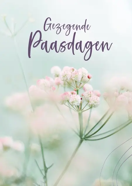 Prentbriefkaart Gezegende Paasdagen