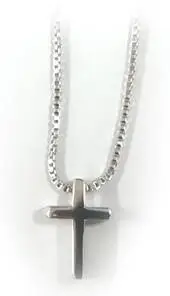 Necklace Cross Silver titanium steel