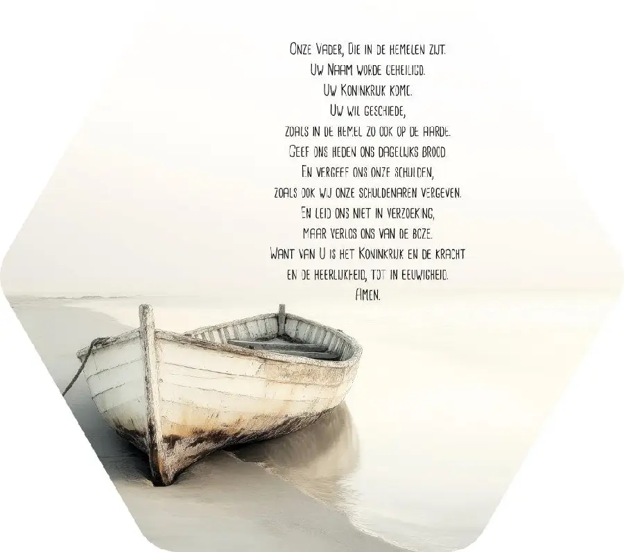 Honingraat bord Med, Onze Vader