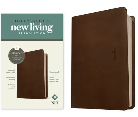 NLT – Compact Bible Rustic Brown, Leathe
