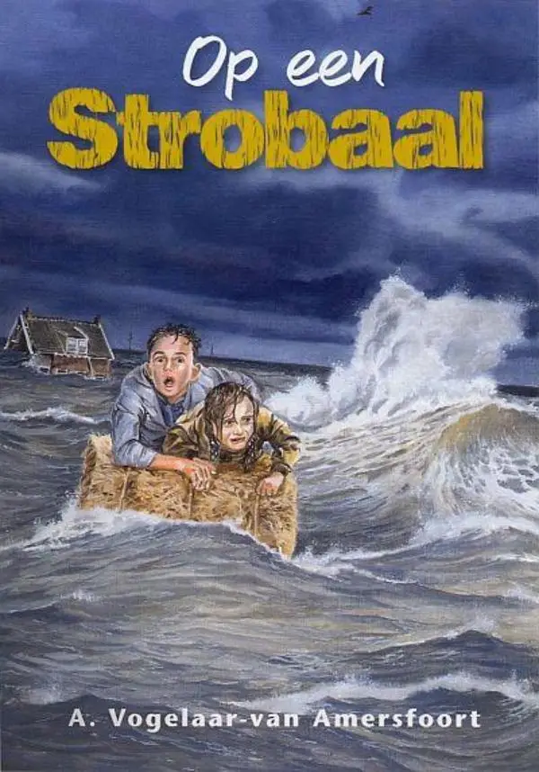 Op een strobaal