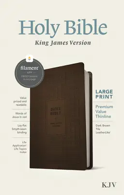 KJV - Thinline Bible Dark Brown Tile