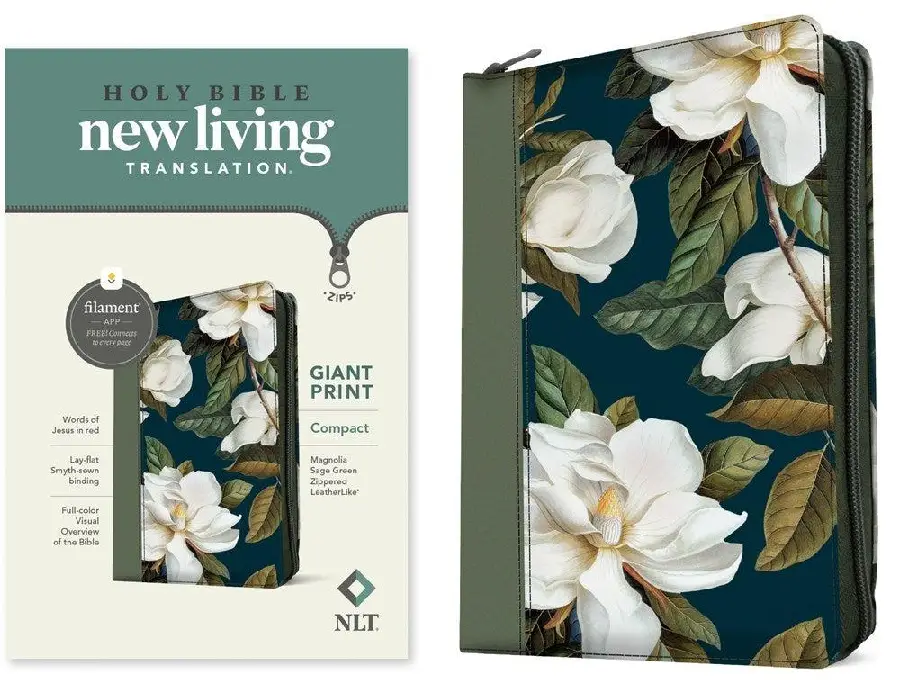 NLT Compact Giant print -zip Leatherlo