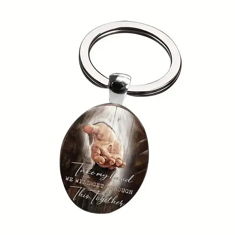 Keyring Metal/Epoxy Take my hand