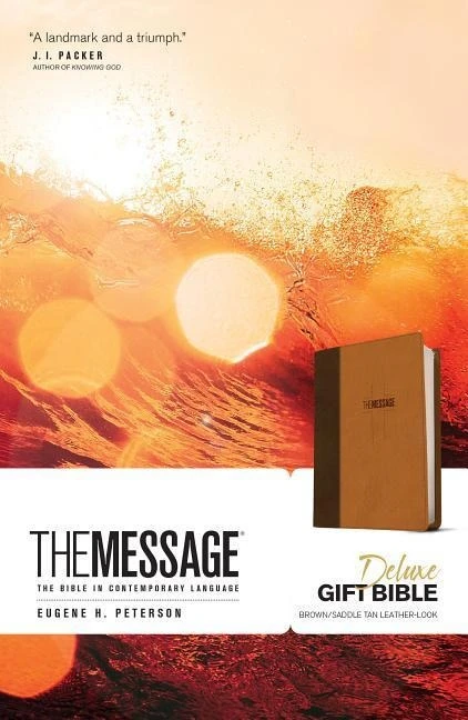 Message - Deluxe Gift Bible Brown/Sadle