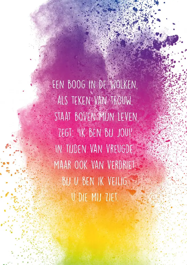 Wenskaart Een boog in de wolken 21